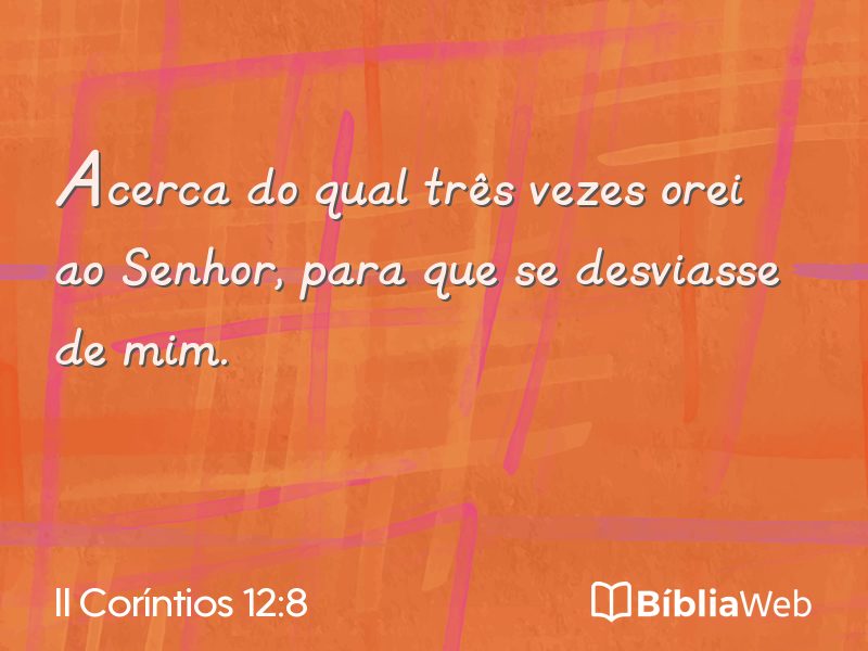 II Coríntios 12:8 em imagem para compartilhar