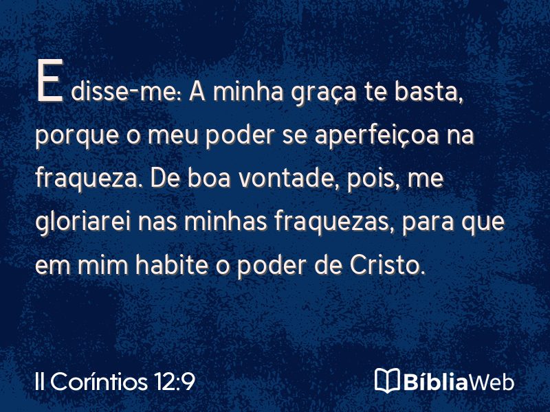 II Coríntios 12:9 em imagem para compartilhar