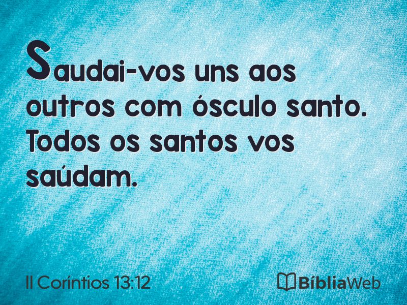 II Coríntios 13:12 em imagem para compartilhar
