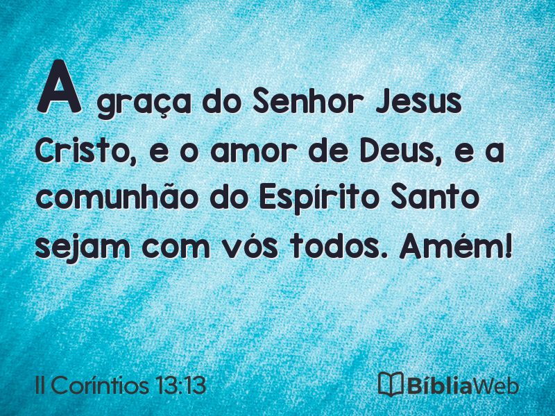 II Coríntios 13:13 em imagem para compartilhar