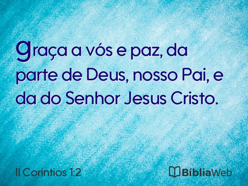 II Coríntios 1:2 em imagem para compartilhar