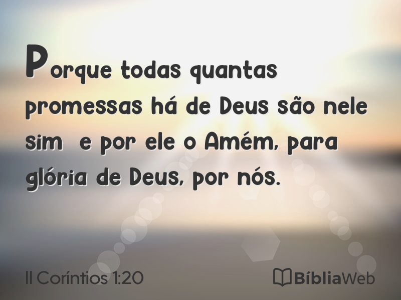 II Coríntios 1:20 em imagem para compartilhar