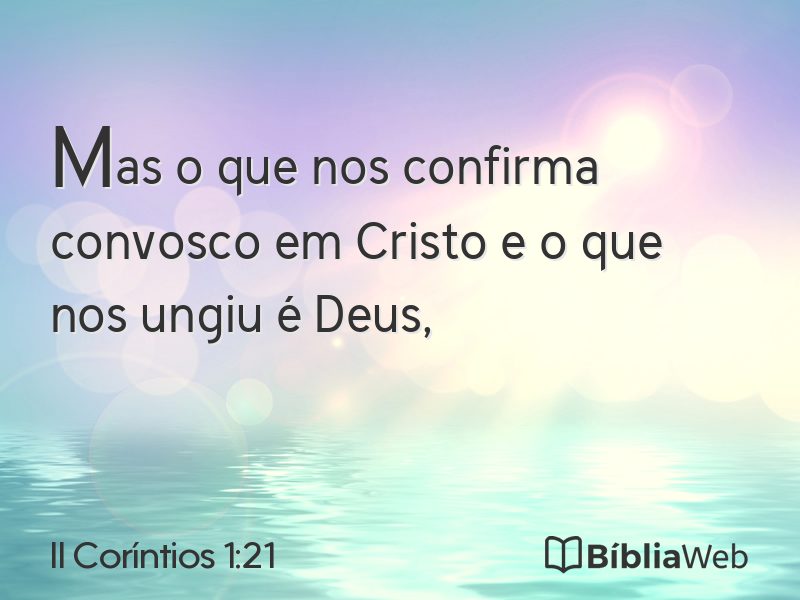 II Coríntios 1:21 em imagem para compartilhar