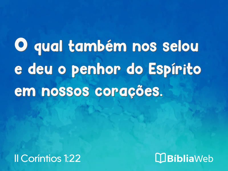 II Coríntios 1:22 em imagem para compartilhar