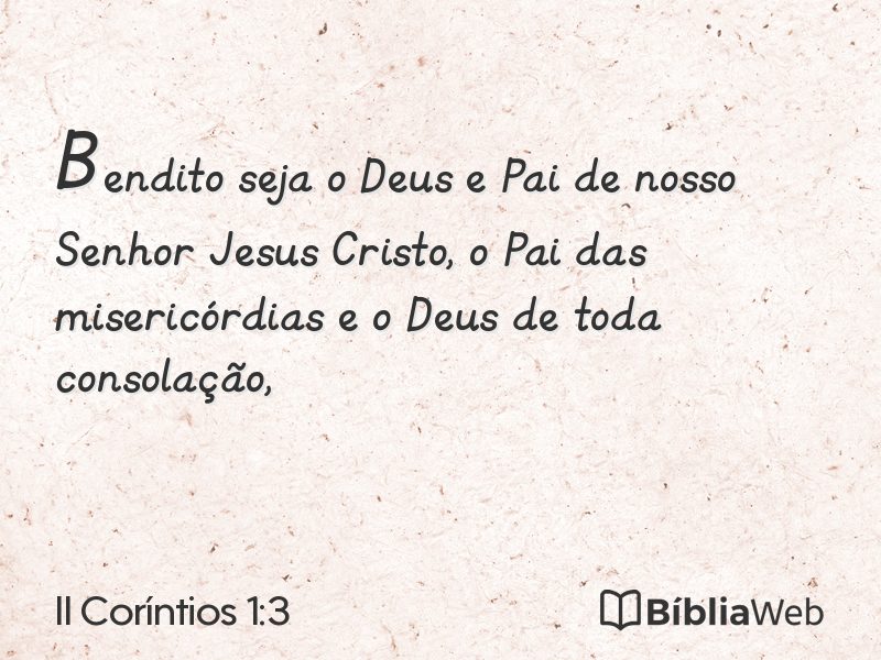 II Coríntios 1:3 em imagem para compartilhar