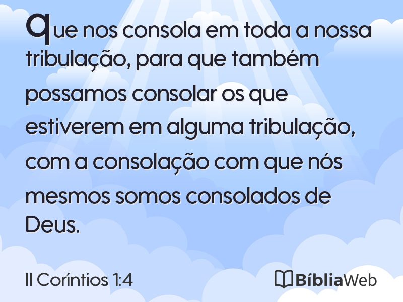 II Coríntios 1:4 em imagem para compartilhar