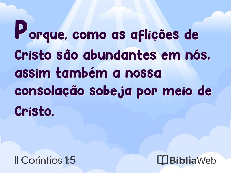 II Coríntios 1:5 em imagem para compartilhar