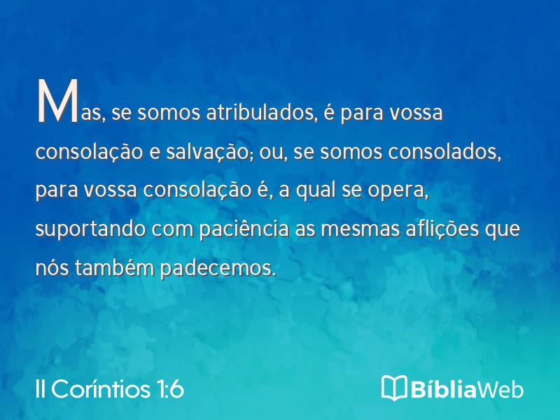 II Coríntios 1:6 em imagem para compartilhar
