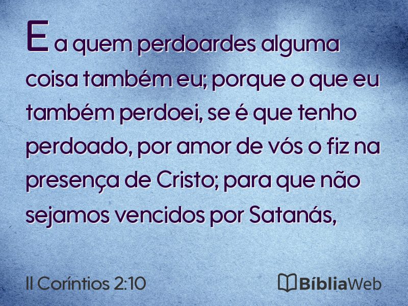 II Coríntios 2:10 em imagem para compartilhar