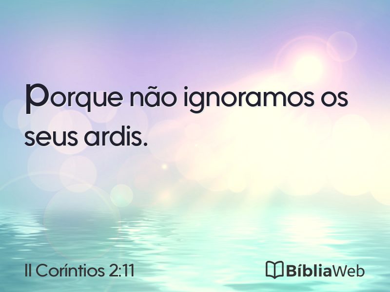 II Coríntios 2:11 em imagem para compartilhar