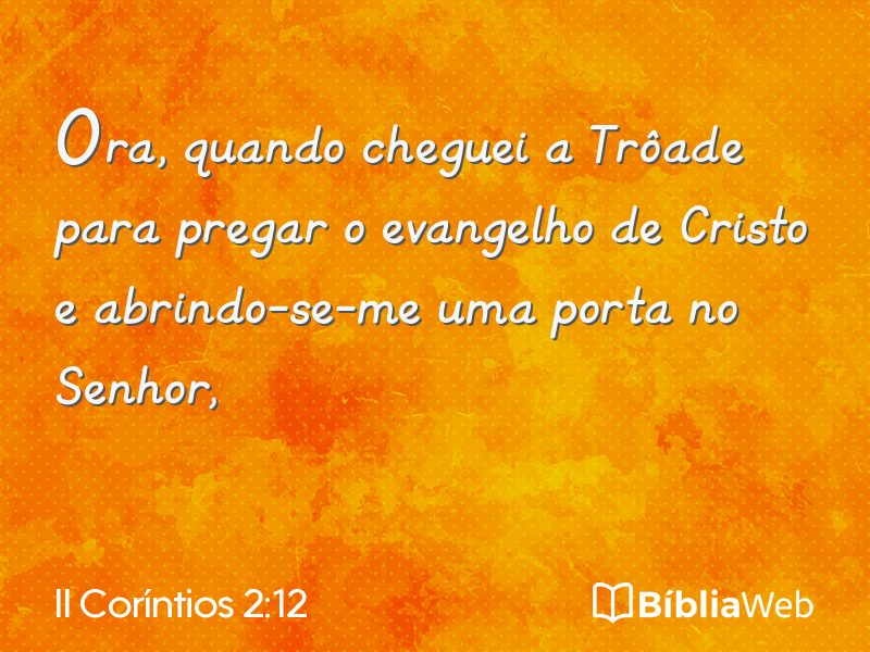 II Coríntios 2:12 em imagem para compartilhar