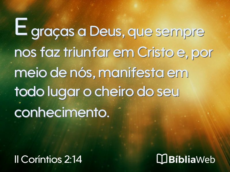 II Coríntios 2:14 em imagem para compartilhar