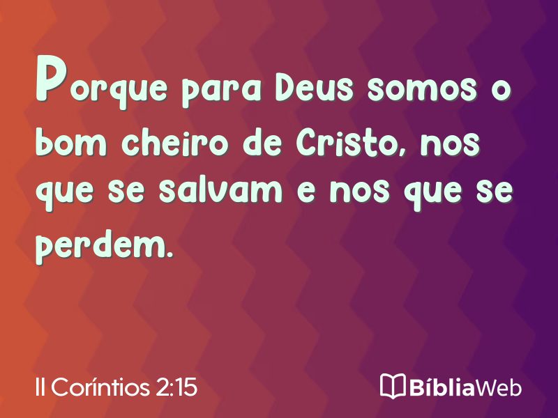 II Coríntios 2:15 em imagem para compartilhar