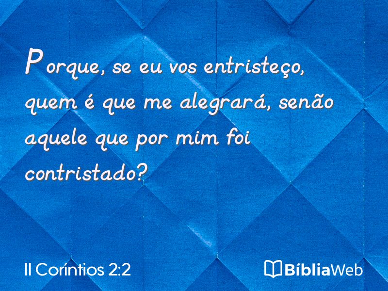 II Coríntios 2:2 em imagem para compartilhar