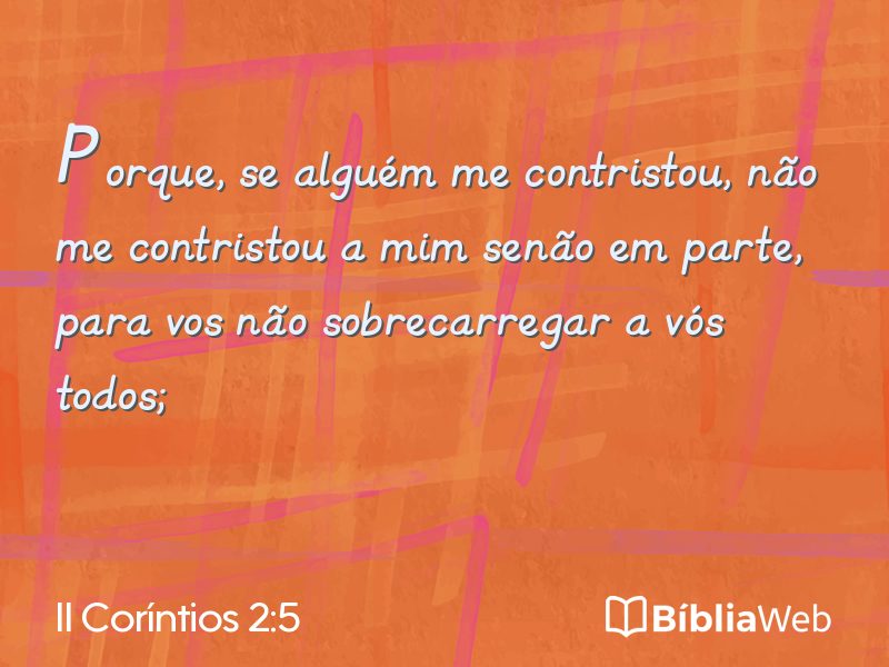 II Coríntios 2:5 em imagem para compartilhar
