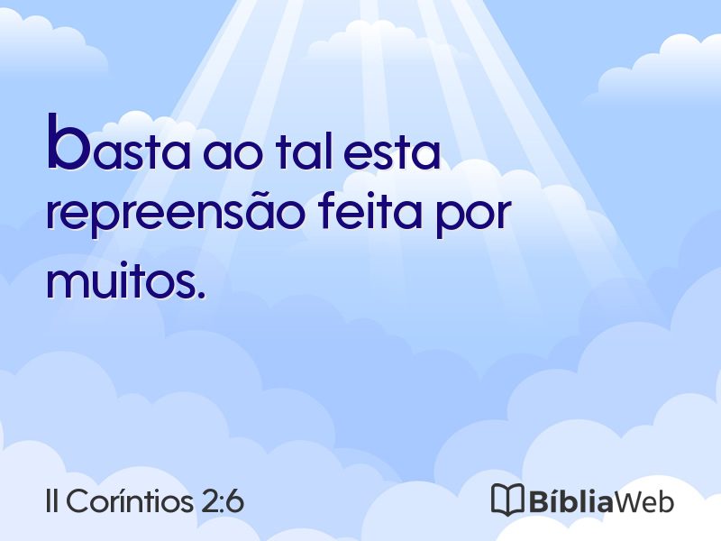 II Coríntios 2:6 em imagem para compartilhar