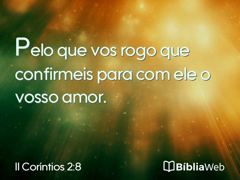 II Coríntios 2:8 em imagem para compartilhar