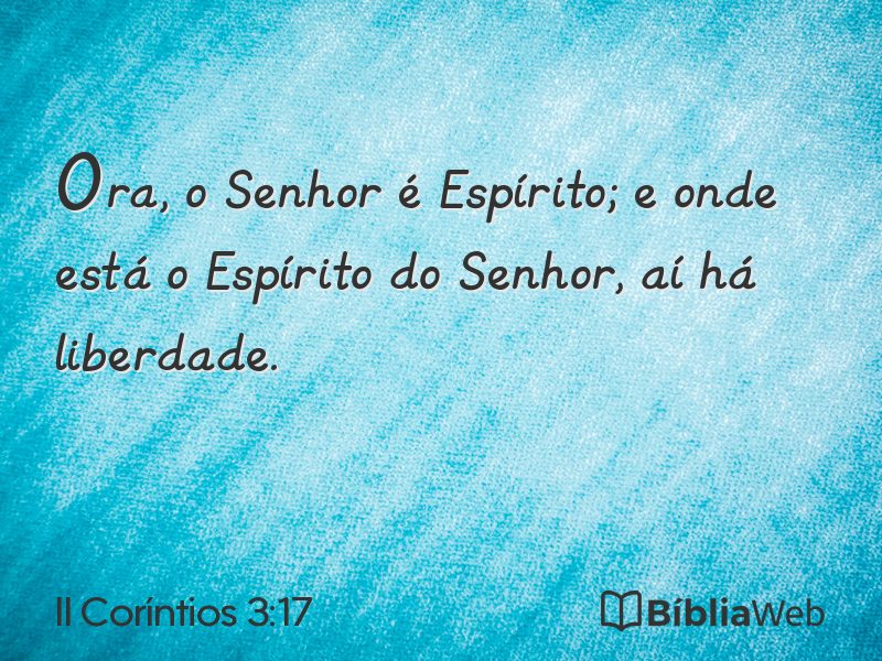 II Coríntios 3:17 em imagem para compartilhar