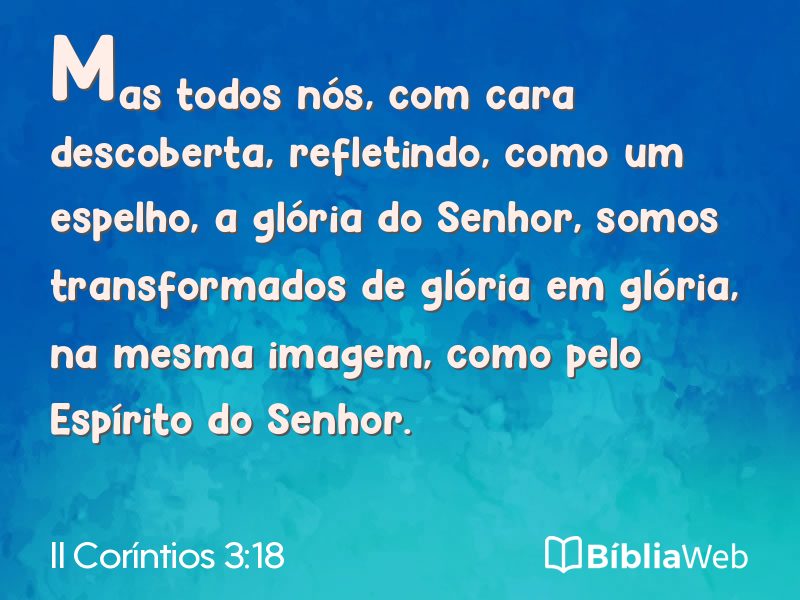 II Coríntios 3:18 em imagem para compartilhar