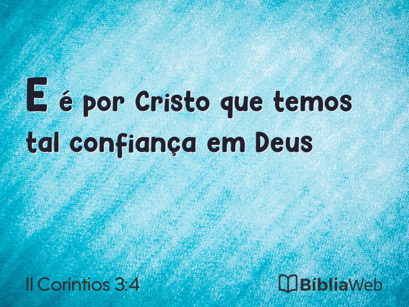 II Coríntios 3:4 em imagem para compartilhar