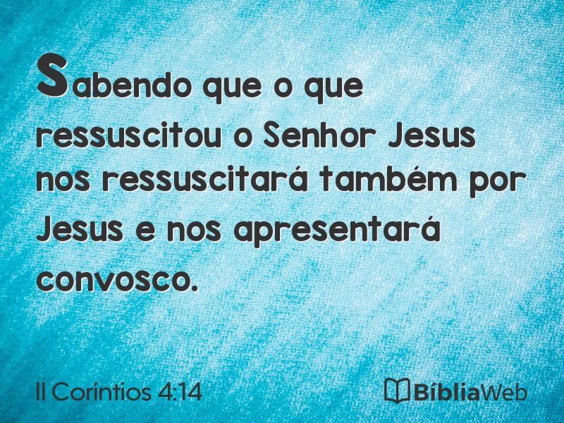 II Coríntios 4:14 em imagem para compartilhar