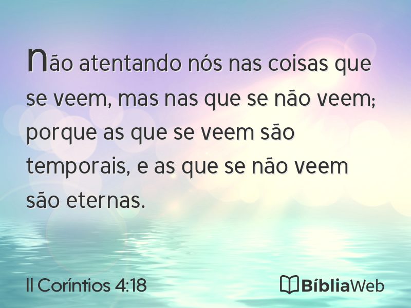 II Coríntios 4:18 em imagem para compartilhar