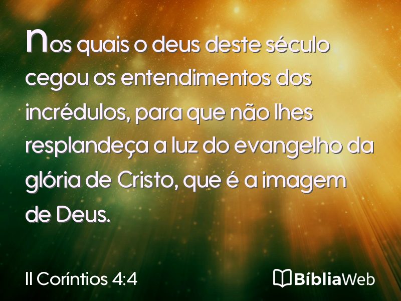 II Coríntios 4:4 em imagem para compartilhar