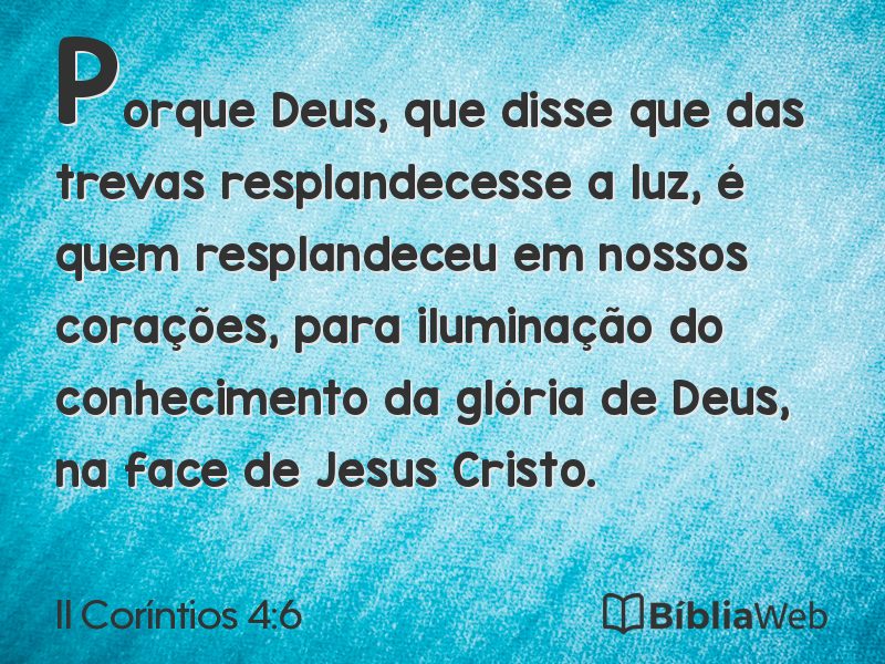 II Coríntios 4:6 em imagem para compartilhar