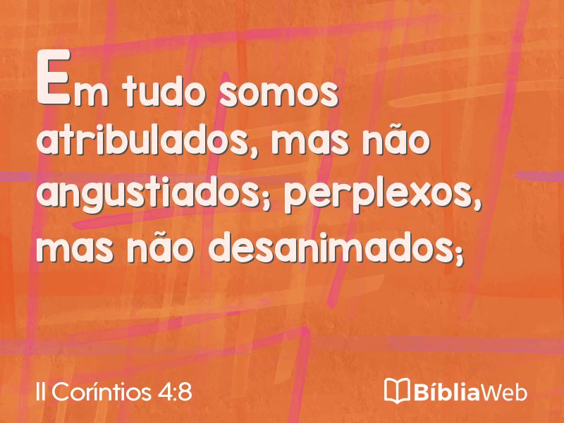 II Coríntios 4:8 em imagem para compartilhar