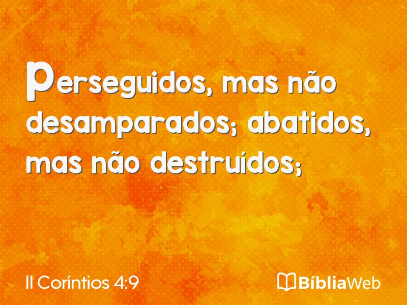II Coríntios 4:9 em imagem para compartilhar