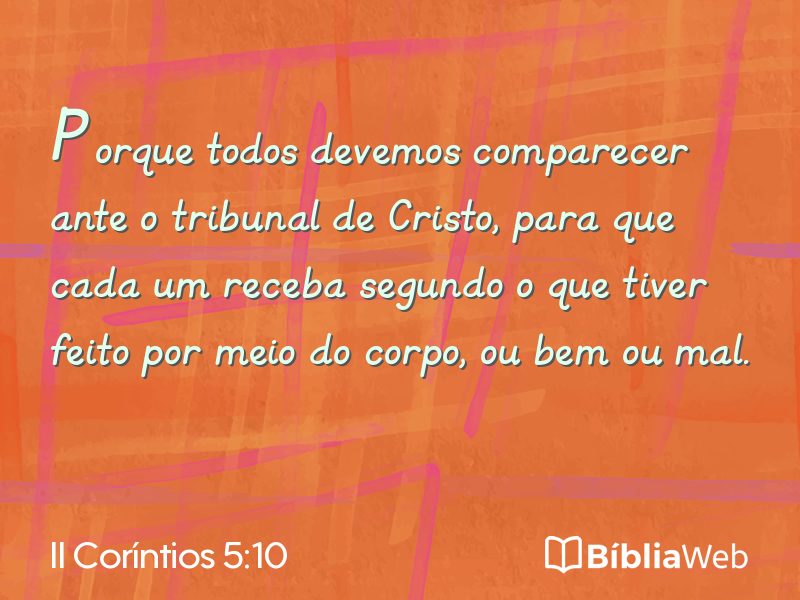 II Coríntios 5:10 em imagem para compartilhar