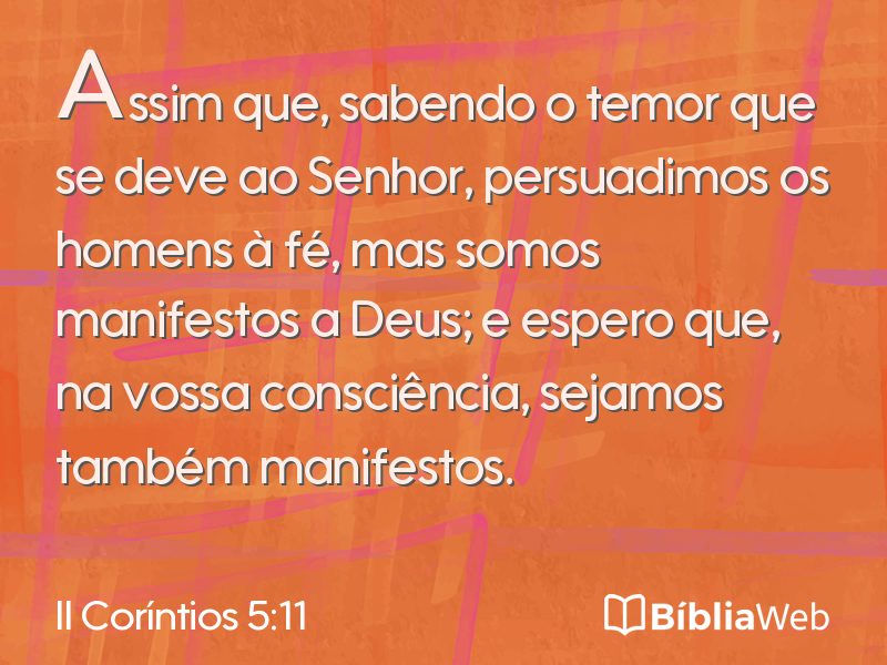 II Coríntios 5:11 em imagem para compartilhar