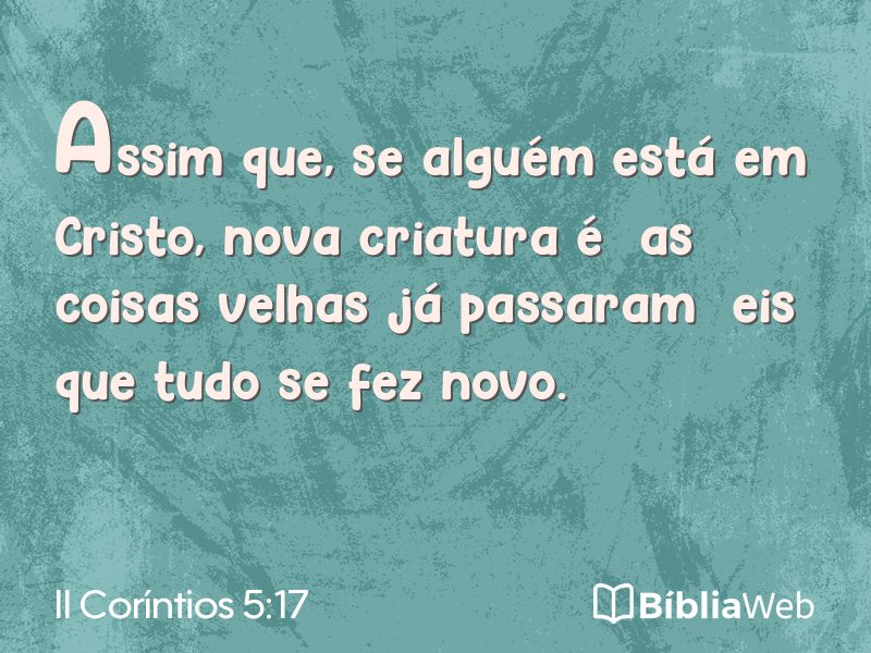 II Coríntios 5:17 em imagem para compartilhar
