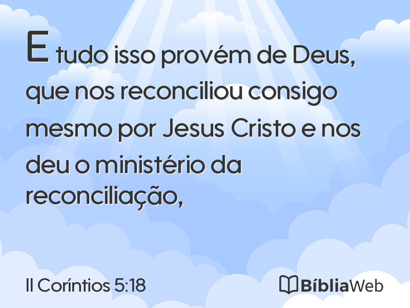 II Coríntios 5:18 em imagem para compartilhar