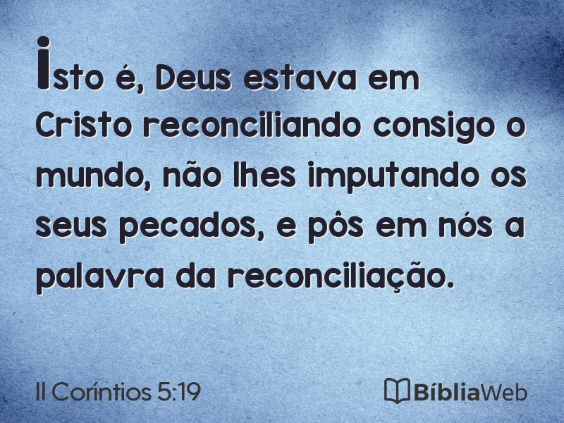 II Coríntios 5:19 em imagem para compartilhar