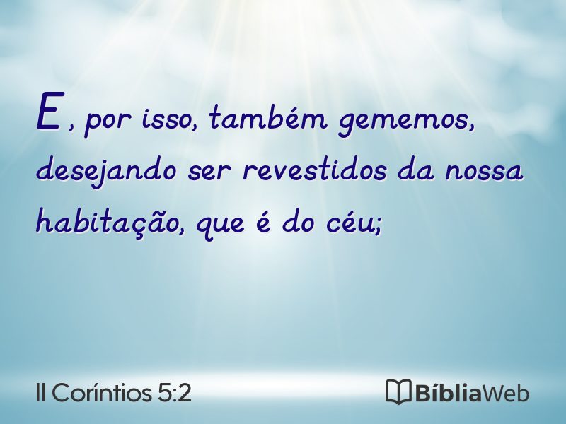 II Coríntios 5:2 em imagem para compartilhar