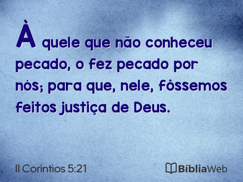 II Coríntios 5:21 em imagem para compartilhar