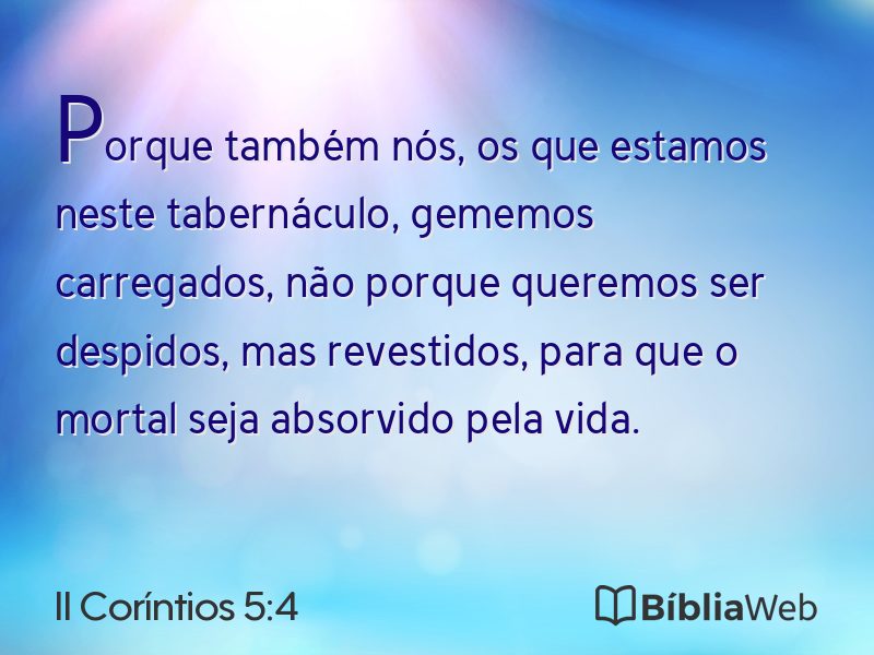 II Coríntios 5:4 em imagem para compartilhar