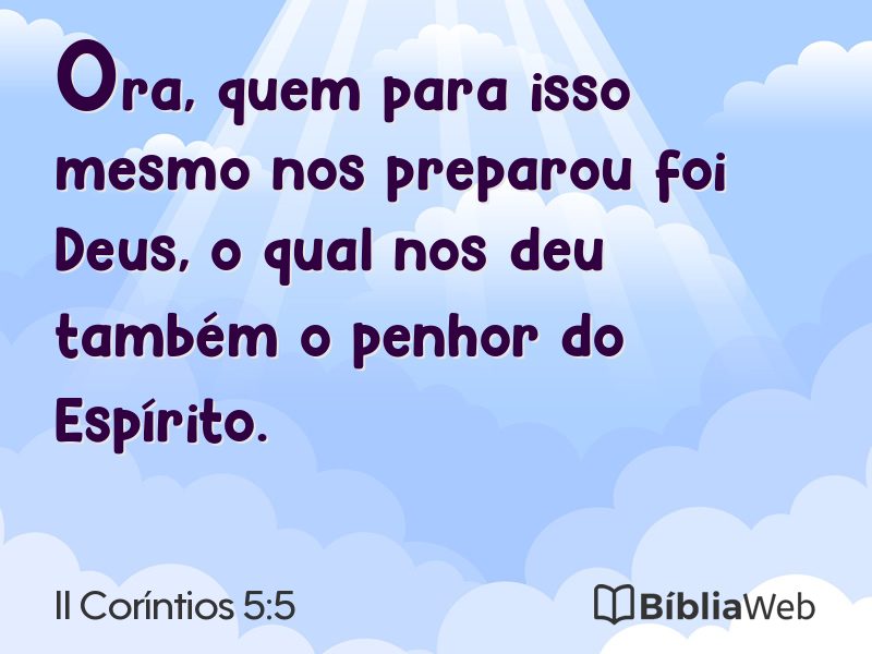 II Coríntios 5:5 em imagem para compartilhar