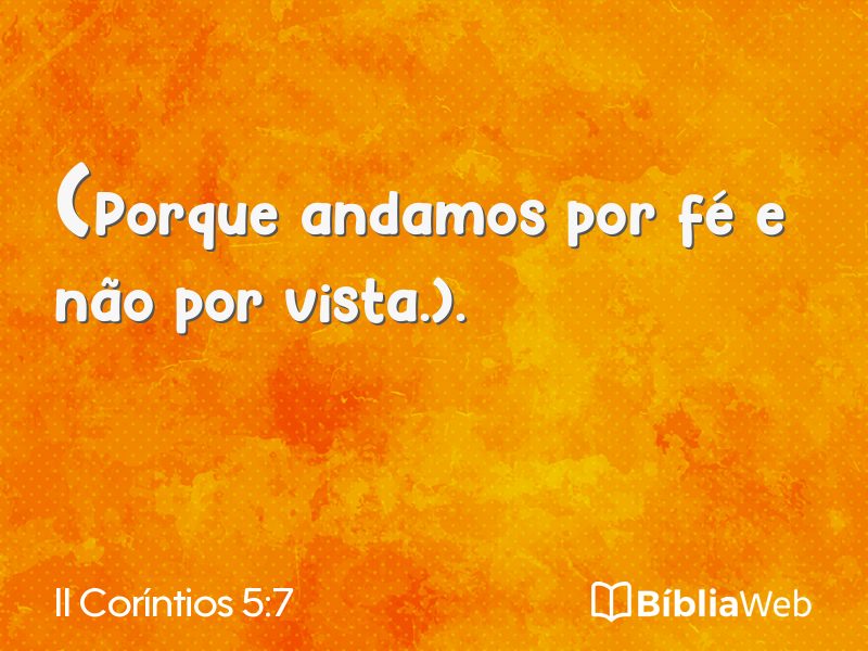 II Coríntios 5:7 em imagem para compartilhar