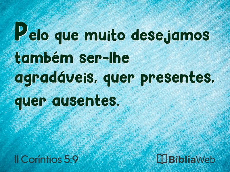 II Coríntios 5:9 em imagem para compartilhar