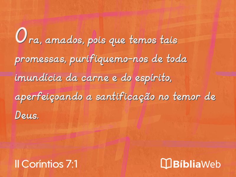II Coríntios 7:1 em imagem para compartilhar