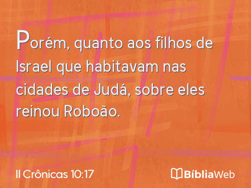 II Crônicas 10:17 em imagem para compartilhar