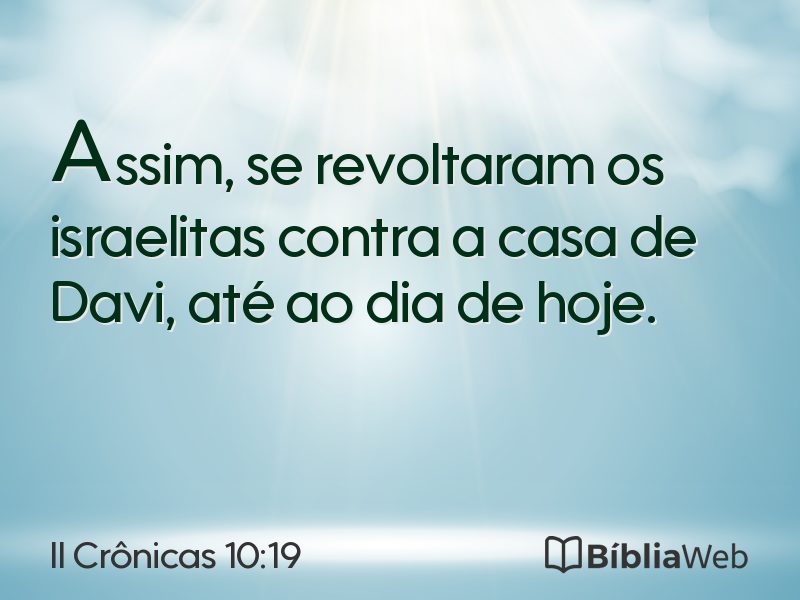 II Crônicas 10:19 em imagem para compartilhar