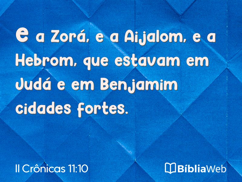 II Crônicas 11:10 em imagem para compartilhar