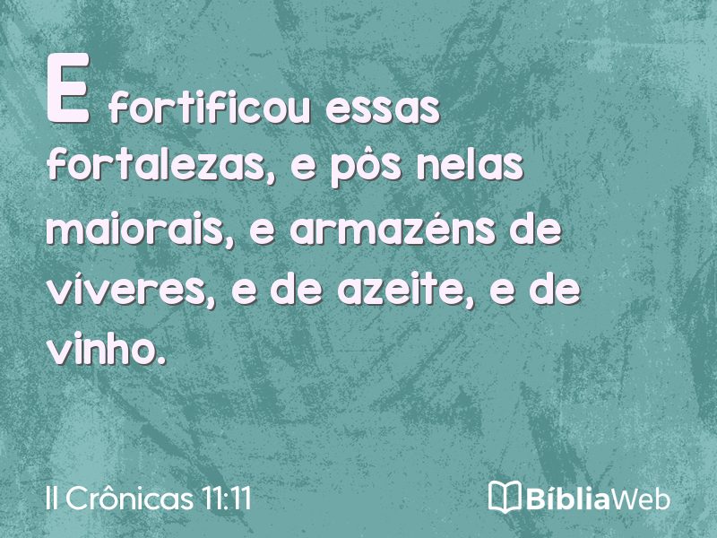 II Crônicas 11:11 em imagem para compartilhar