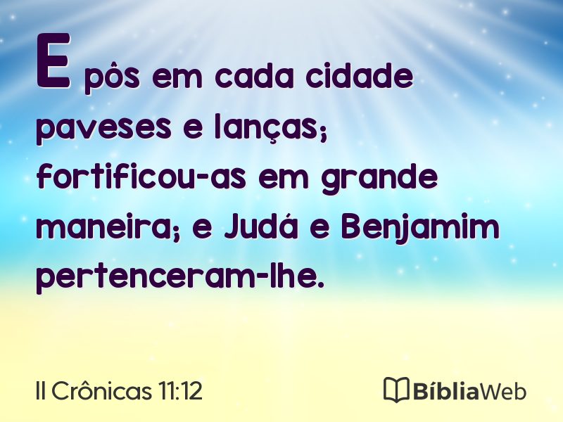 II Crônicas 11:12 em imagem para compartilhar