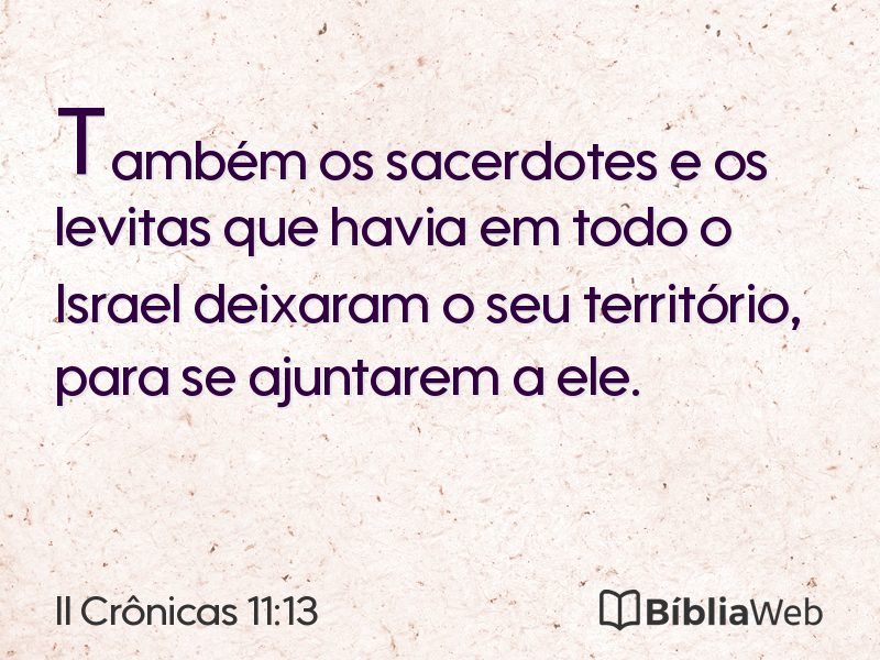 II Crônicas 11:13 em imagem para compartilhar