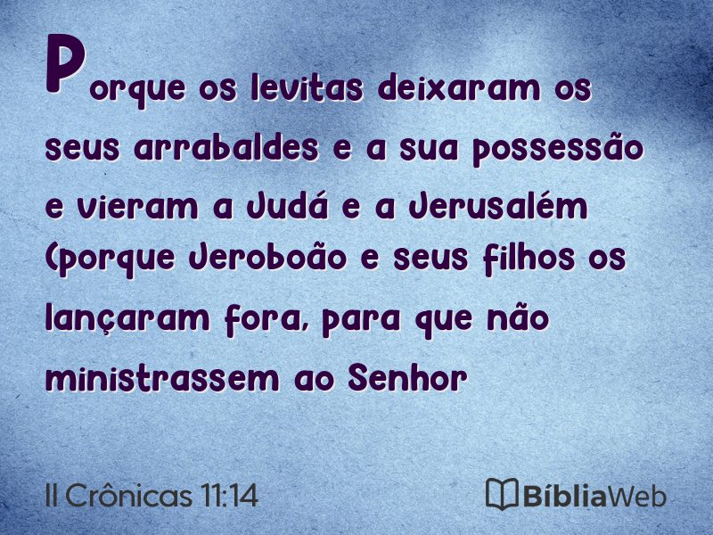 II Crônicas 11:14 em imagem para compartilhar