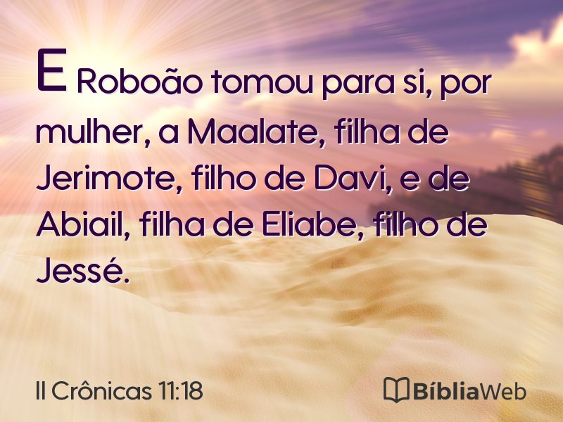 II Crônicas 11:18 em imagem para compartilhar
